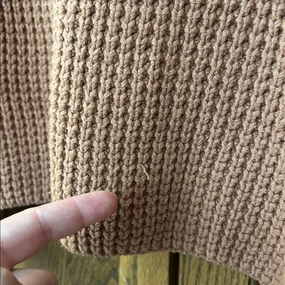 Free People Park City Pullover Waffle Knit Sweater cowl neck turtleneck small - Picture 5 of 6